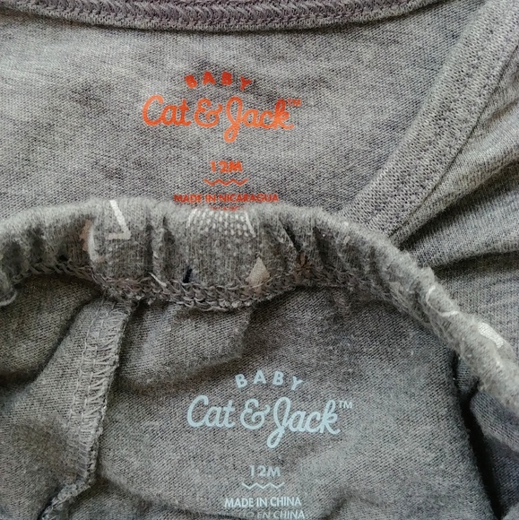 Cat & Jack Cute Gray Onesie - Picture 2 of 2